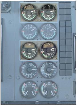 Jet engine r.p.m. gauges